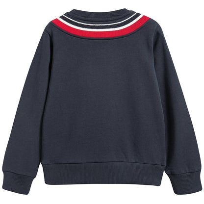 Boys Navy Blue "Maglia  Girocollo" Sweatshirt