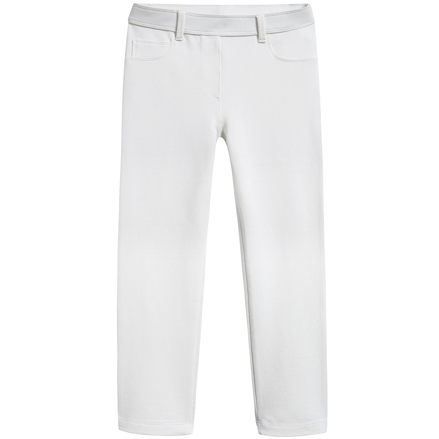 Girls   White   "Pantalone"   Leggings