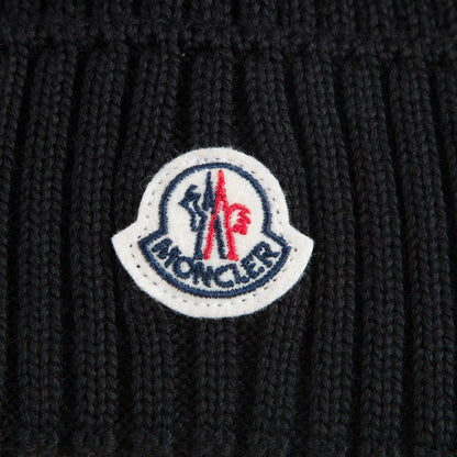 Girls Black "BERRETTO" Virgin Wool Hats