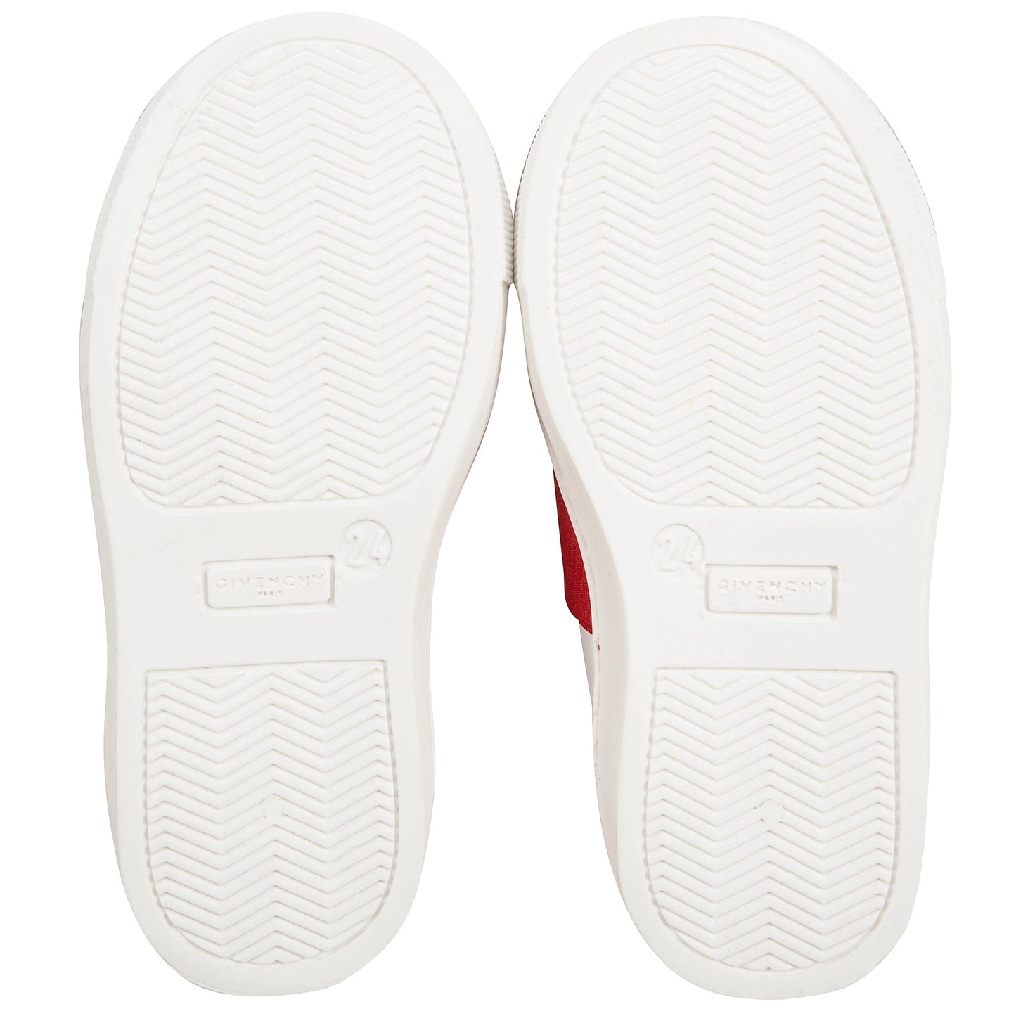 Girls White & Red Cuir  Shoes