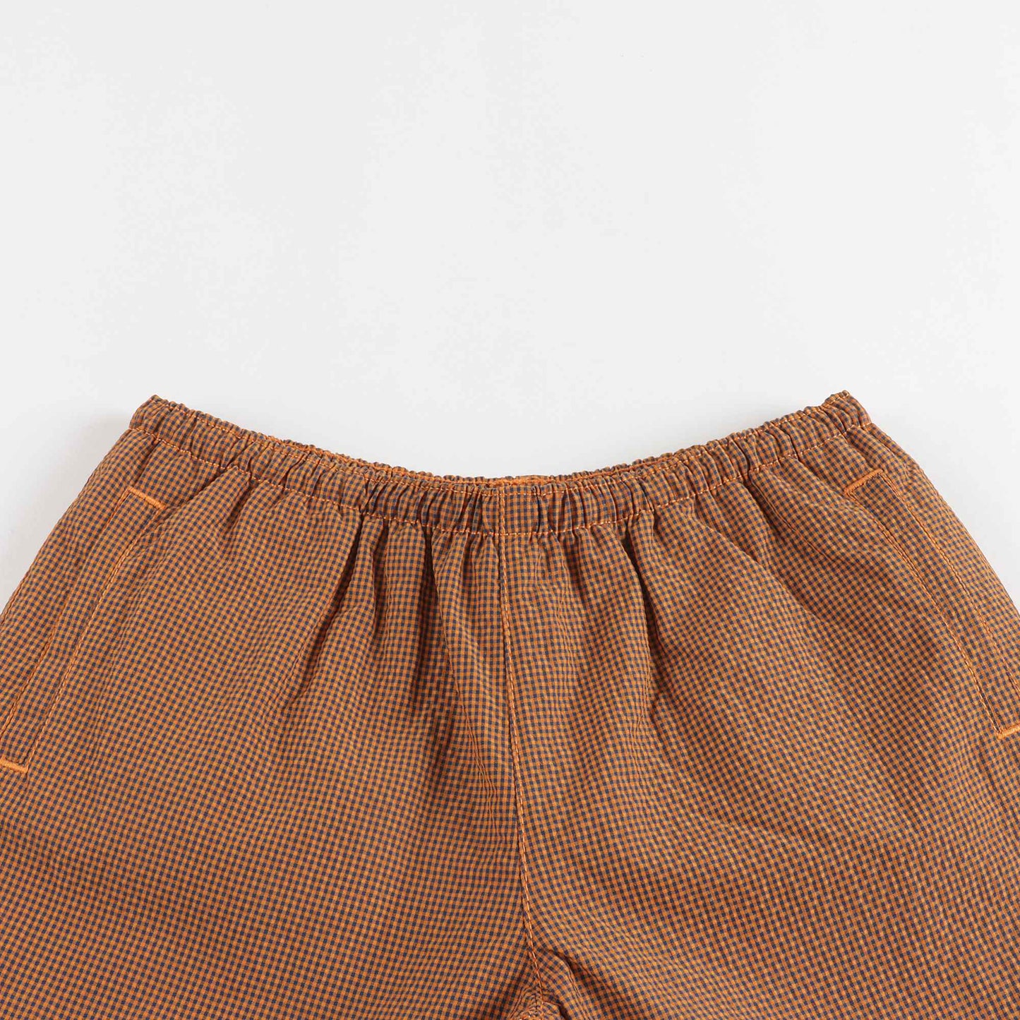 男童黄色格子游泳短裤