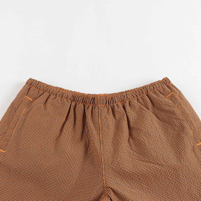 男童黄色格子游泳短裤