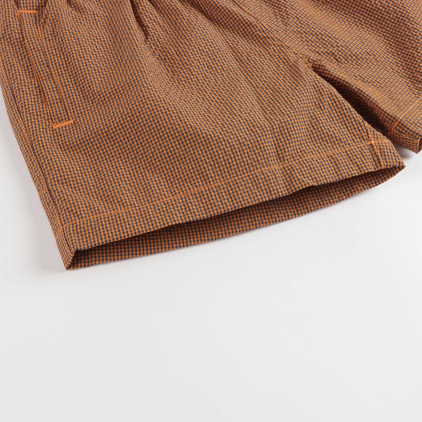 男童黄色格子游泳短裤