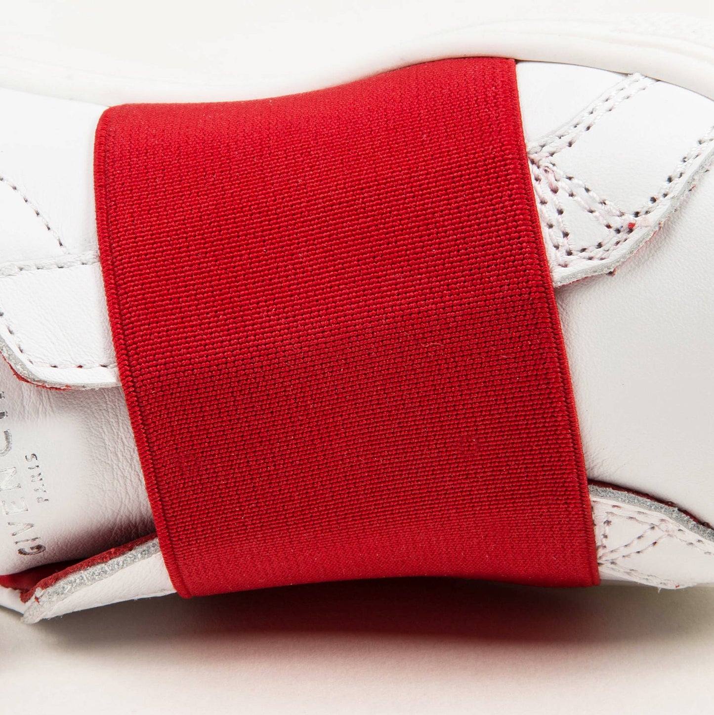 Girls White & Red Cuir  Shoes