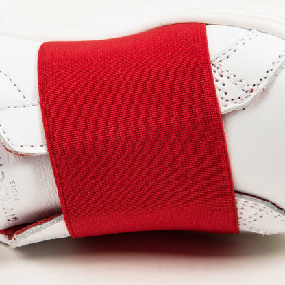 Girls White & Red Cuir  Shoes