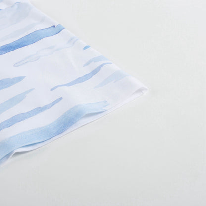 男童白色天空印花棉T恤