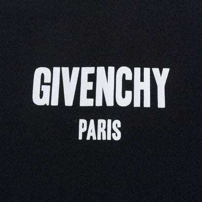 Girls Black Cotton Logo T-shirt