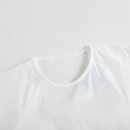 女童白色棉T恤