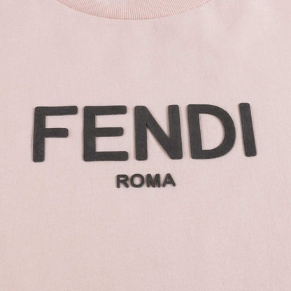 Girls Pink Logo Cotton Dress