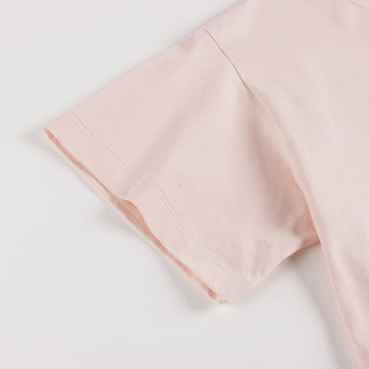 Girls Pink Logo Cotton Dress