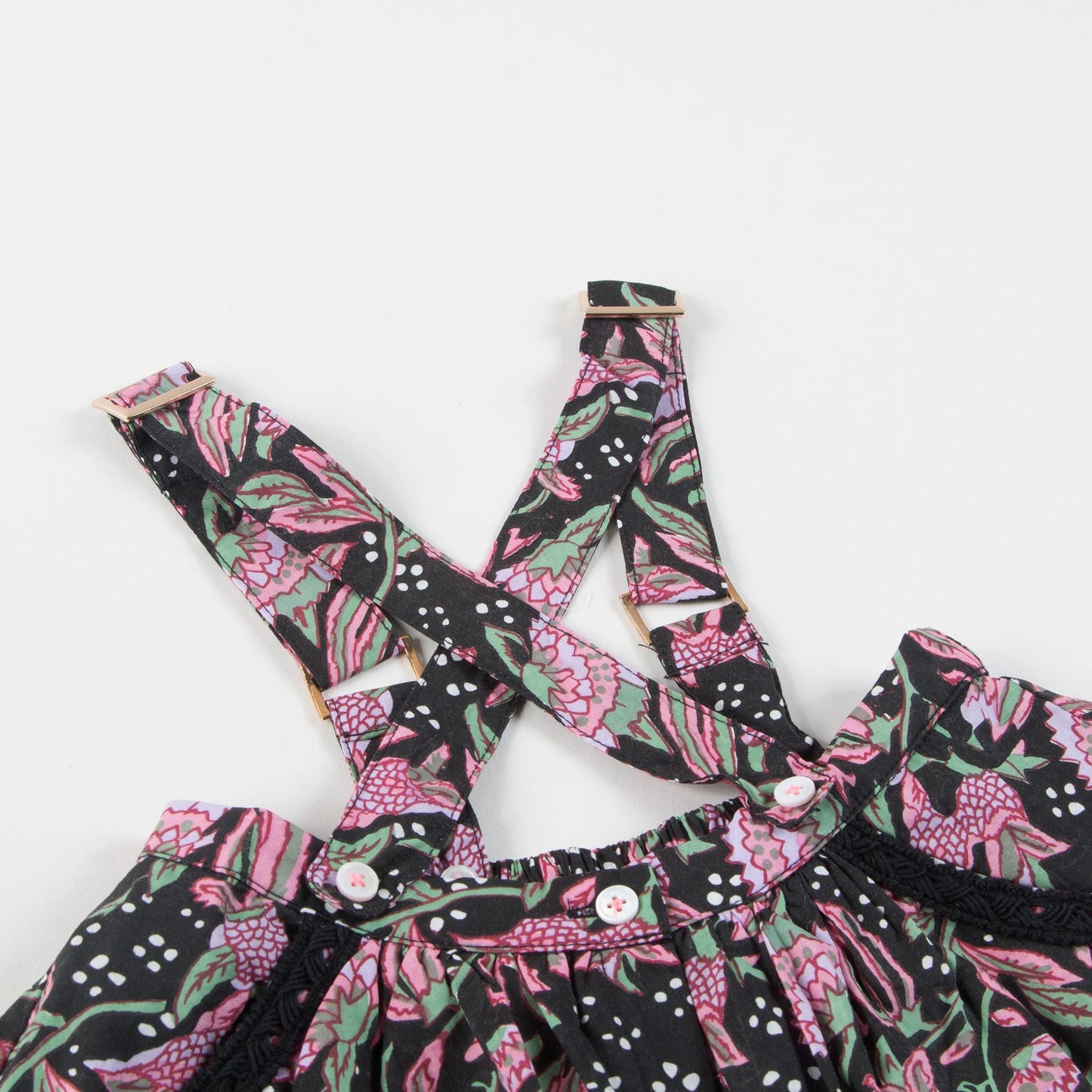 Girls Blue Flower Cotton Skirt