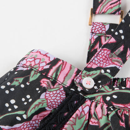 Girls Blue Flower Cotton Skirt