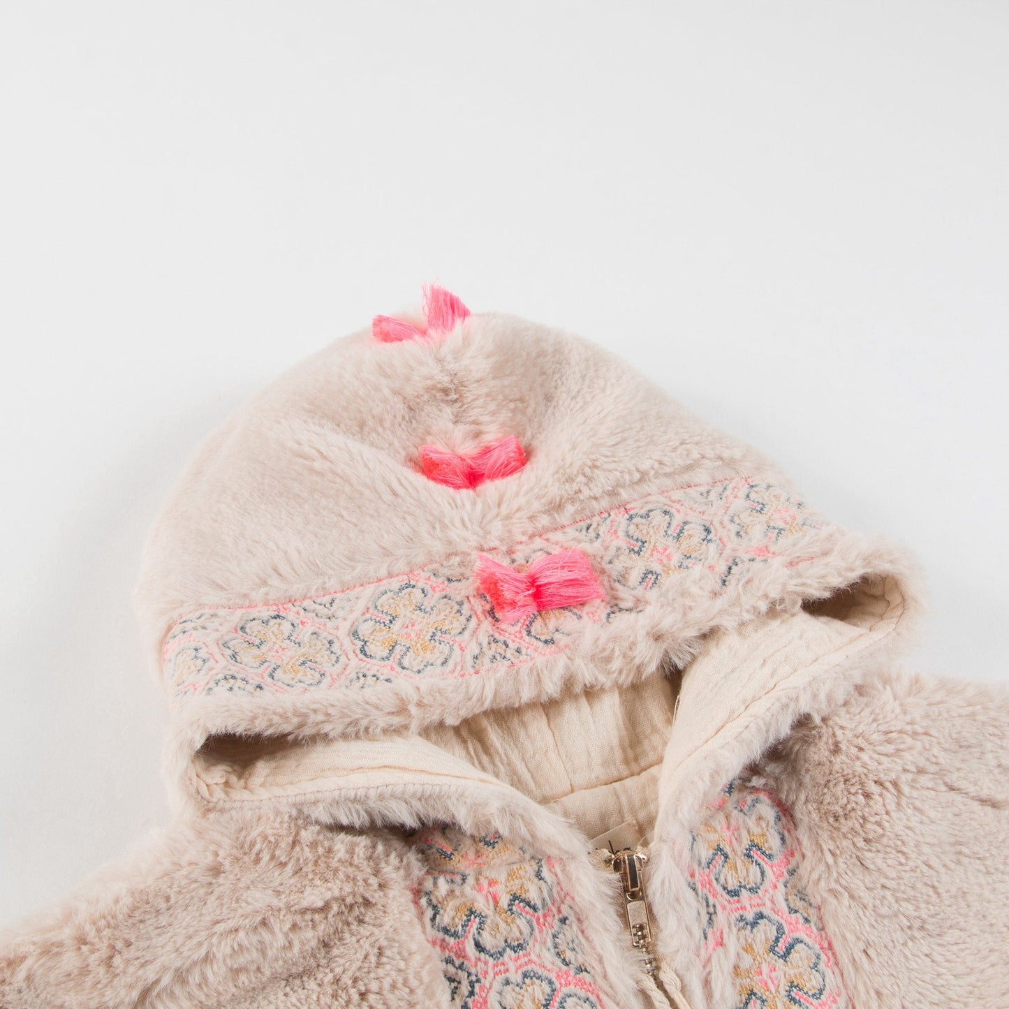 Girls Beige "Felvet" Coat