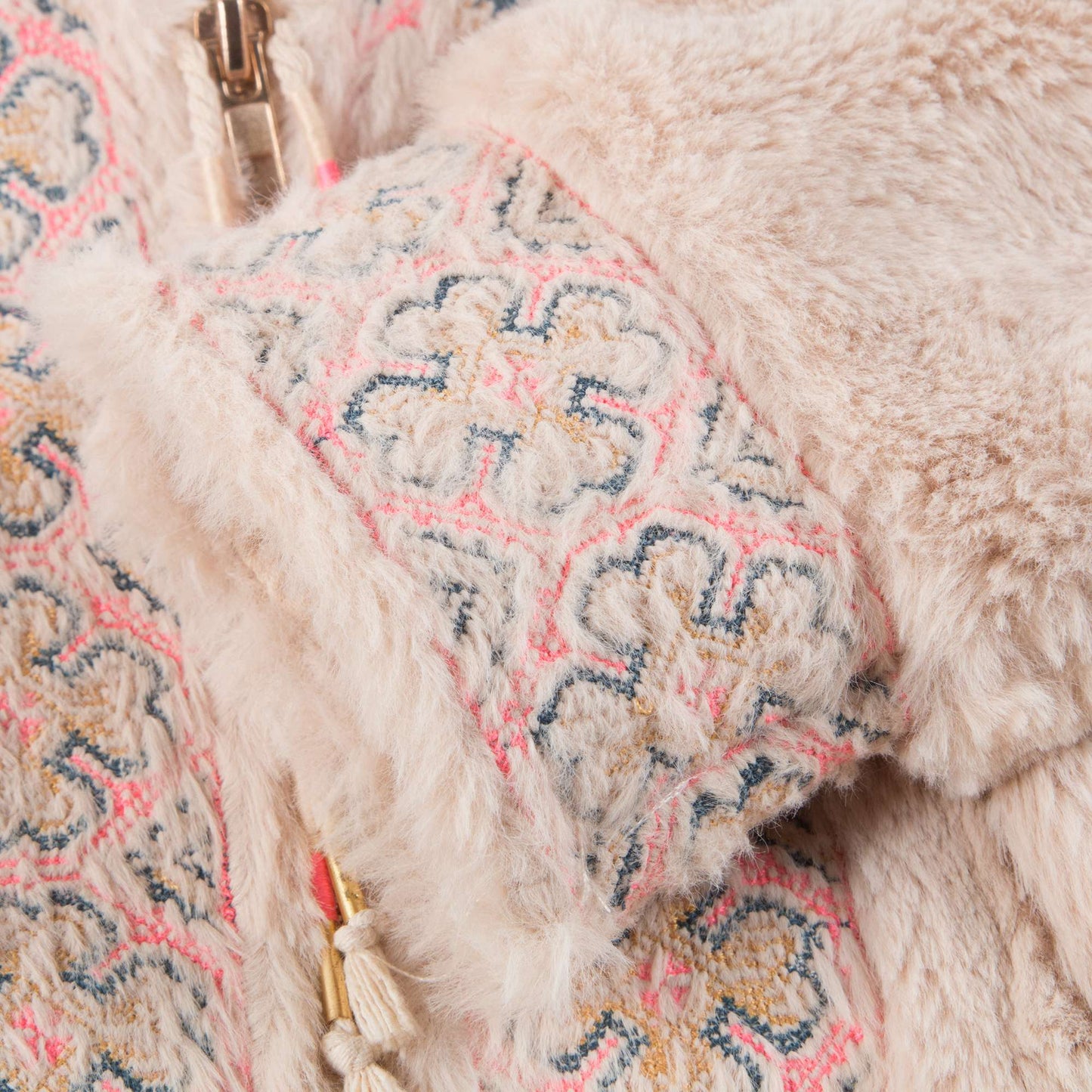 Girls Beige "Felvet" Coat