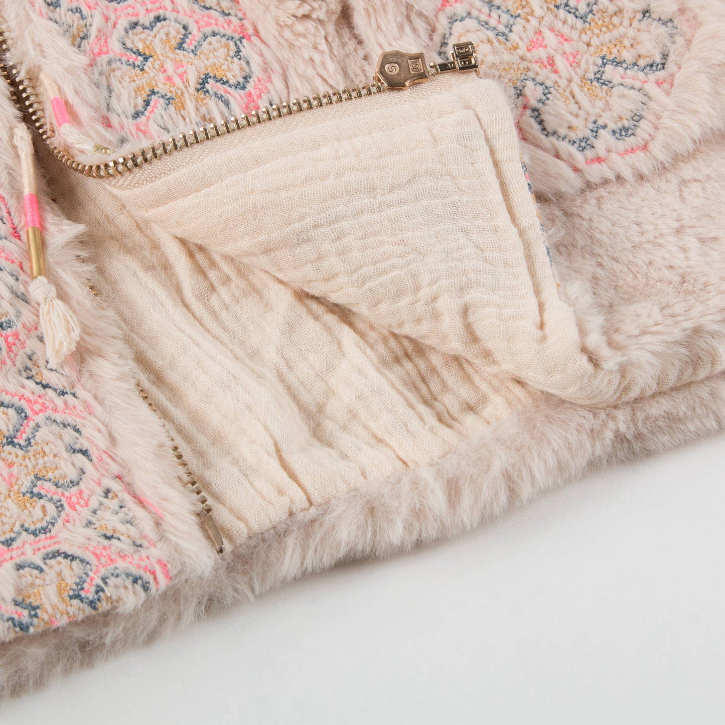 Girls Beige "Felvet" Coat