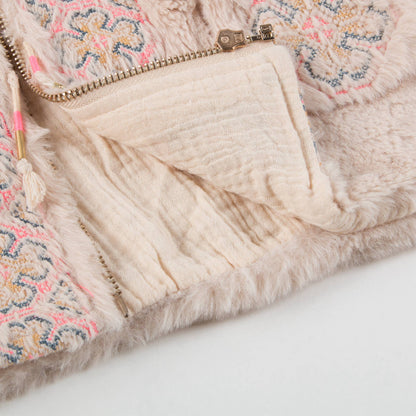 Girls Beige "Felvet" Coat
