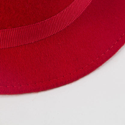 Girls Red Butterfly Knot  Wool  Hat
