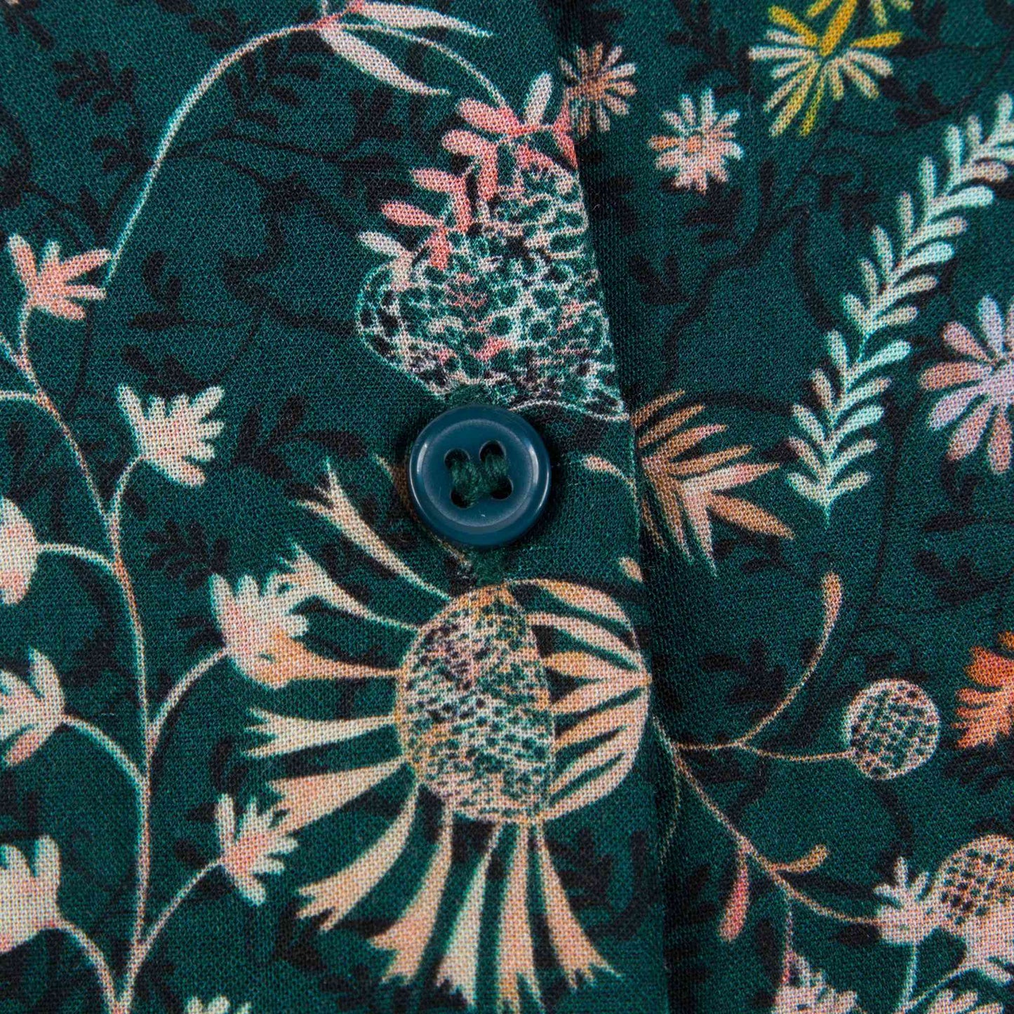 Baby Girls Dark Green Printed Blouse