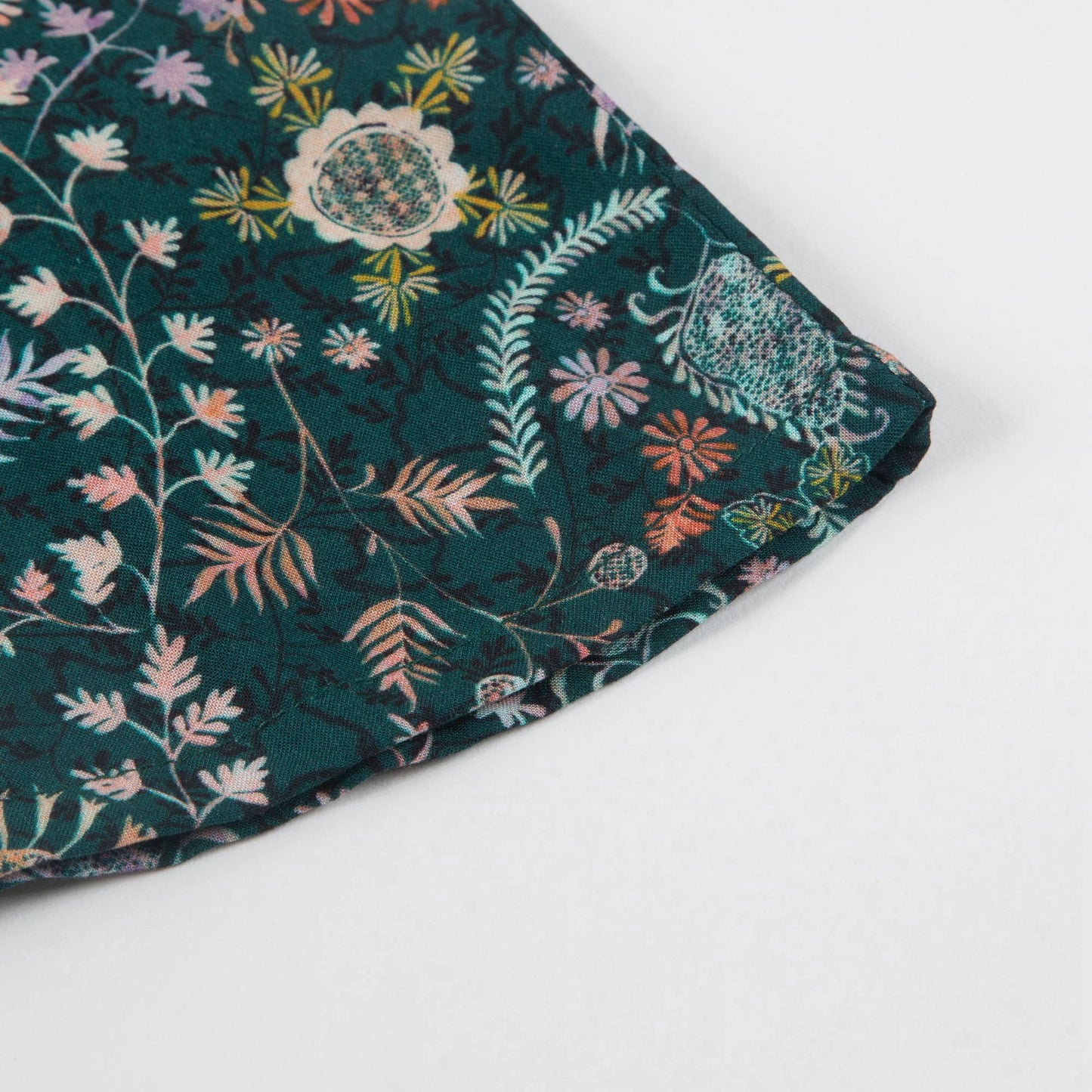 Baby Girls Dark Green Printed Blouse
