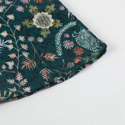 Baby Girls Dark Green Printed Blouse