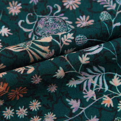 Baby Girls Dark Green Printed Blouse