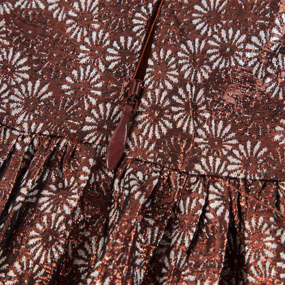 Girls Copper Flower  Dress