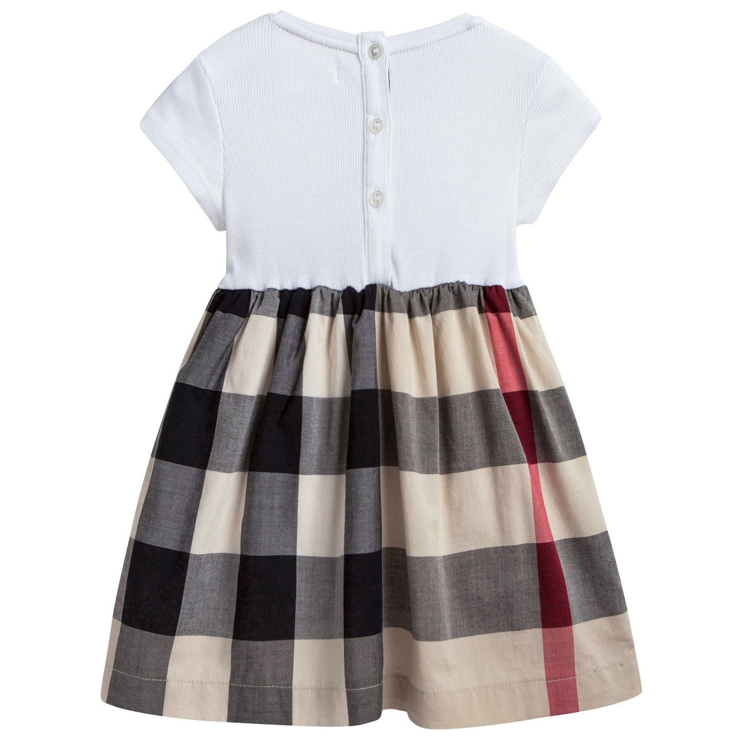 Baby Girls Beige Check Dress