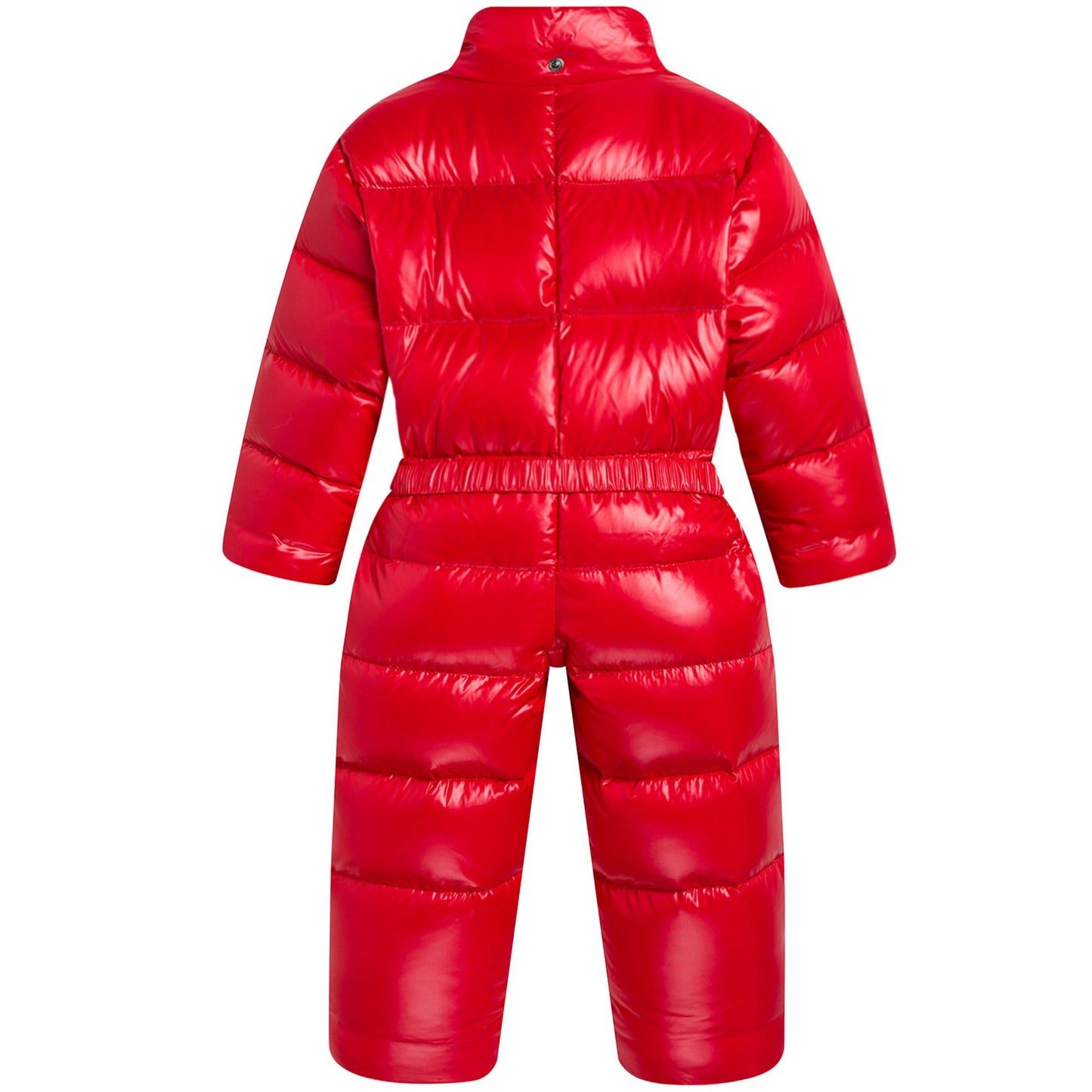 Baby Red Plush Trims Hooded Padded Down 'Crystal'Snowsuit
