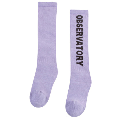 Girls & Boys Purple Cotton Socks