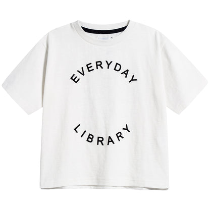 Girls White Cotton T-shirt