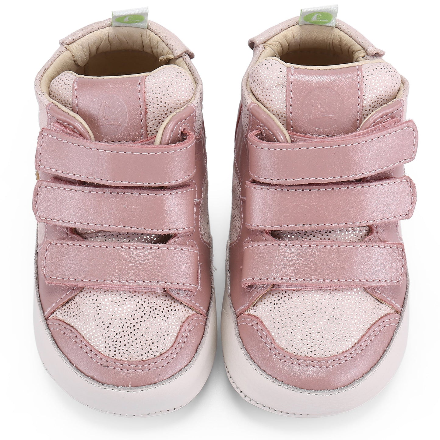 Baby Girls Pink Leather Trainers