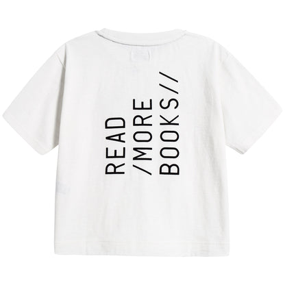 Girls White Cotton T-shirt