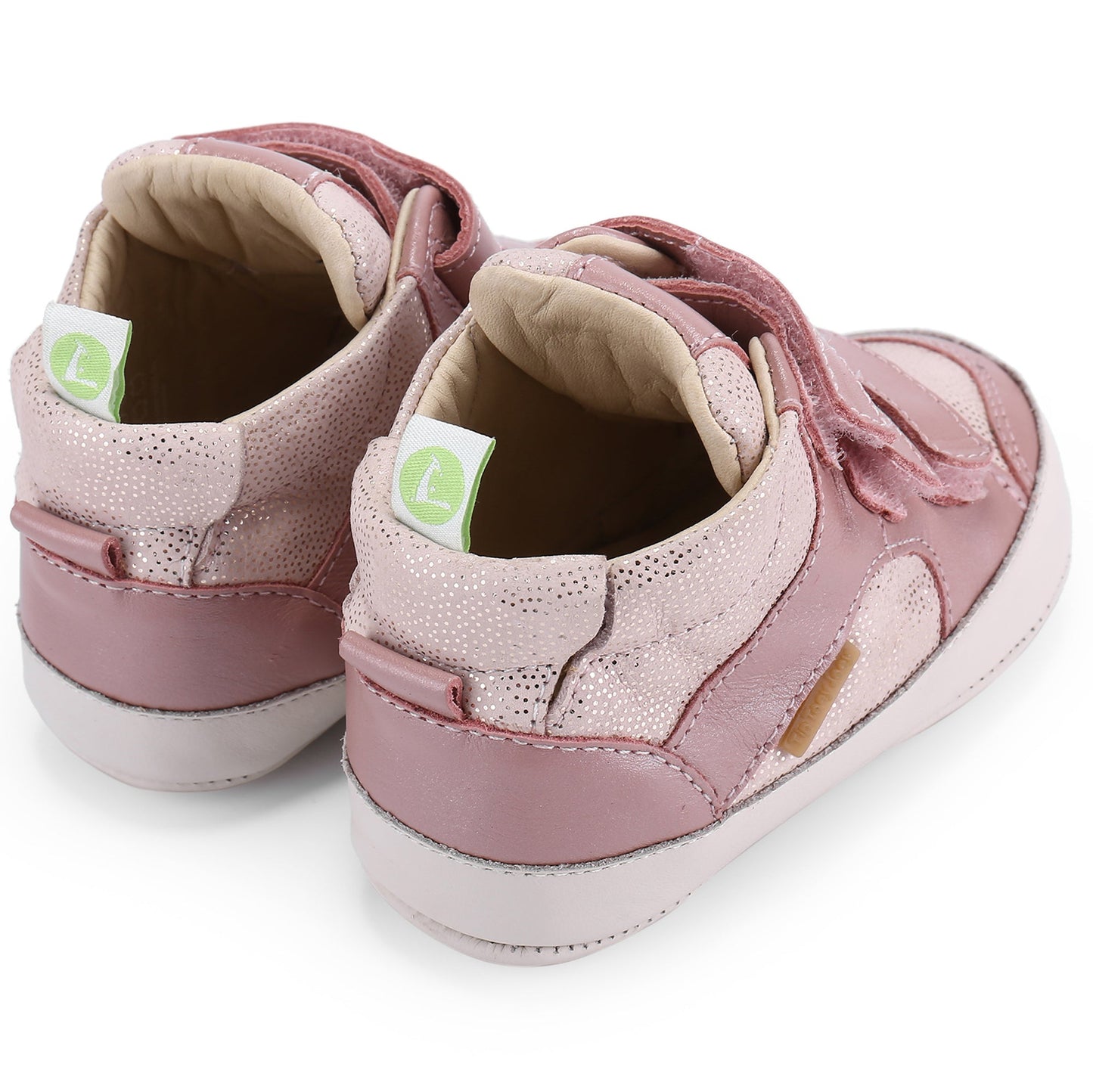 Baby Girls Pink Leather Trainers