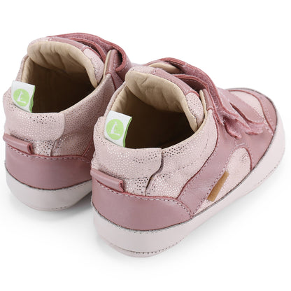 Baby Girls Pink Leather Trainers