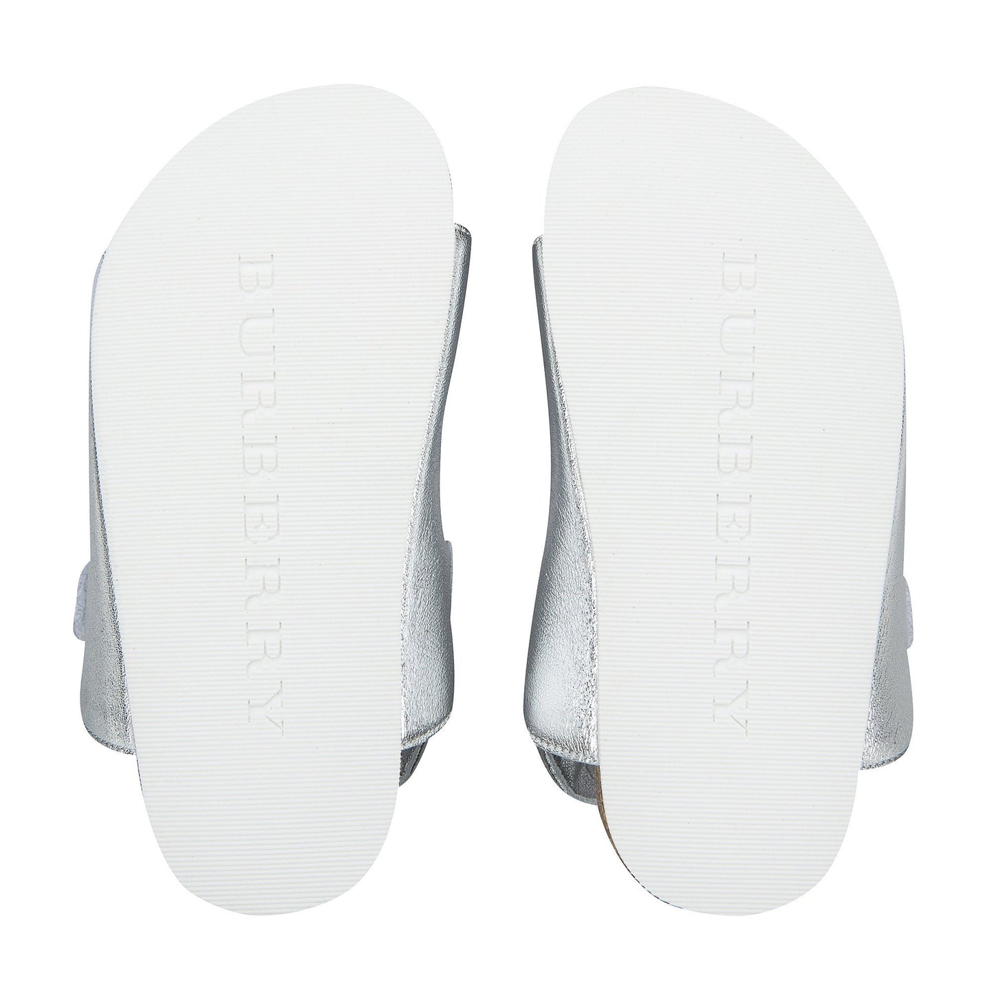 Girls Silver Leather Sandals