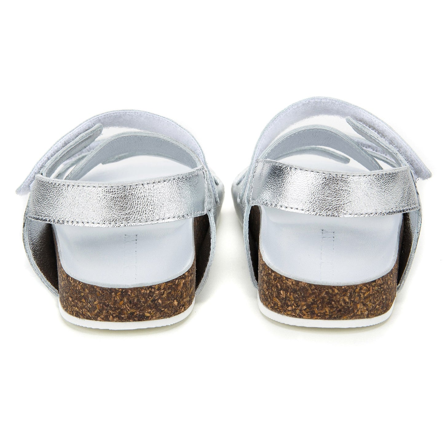 Girls Silver Leather Sandals