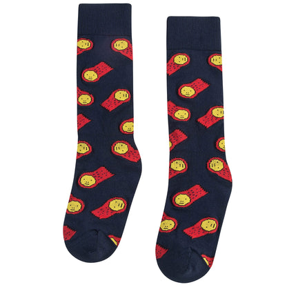 Girls Navy Blue Cotton Socks