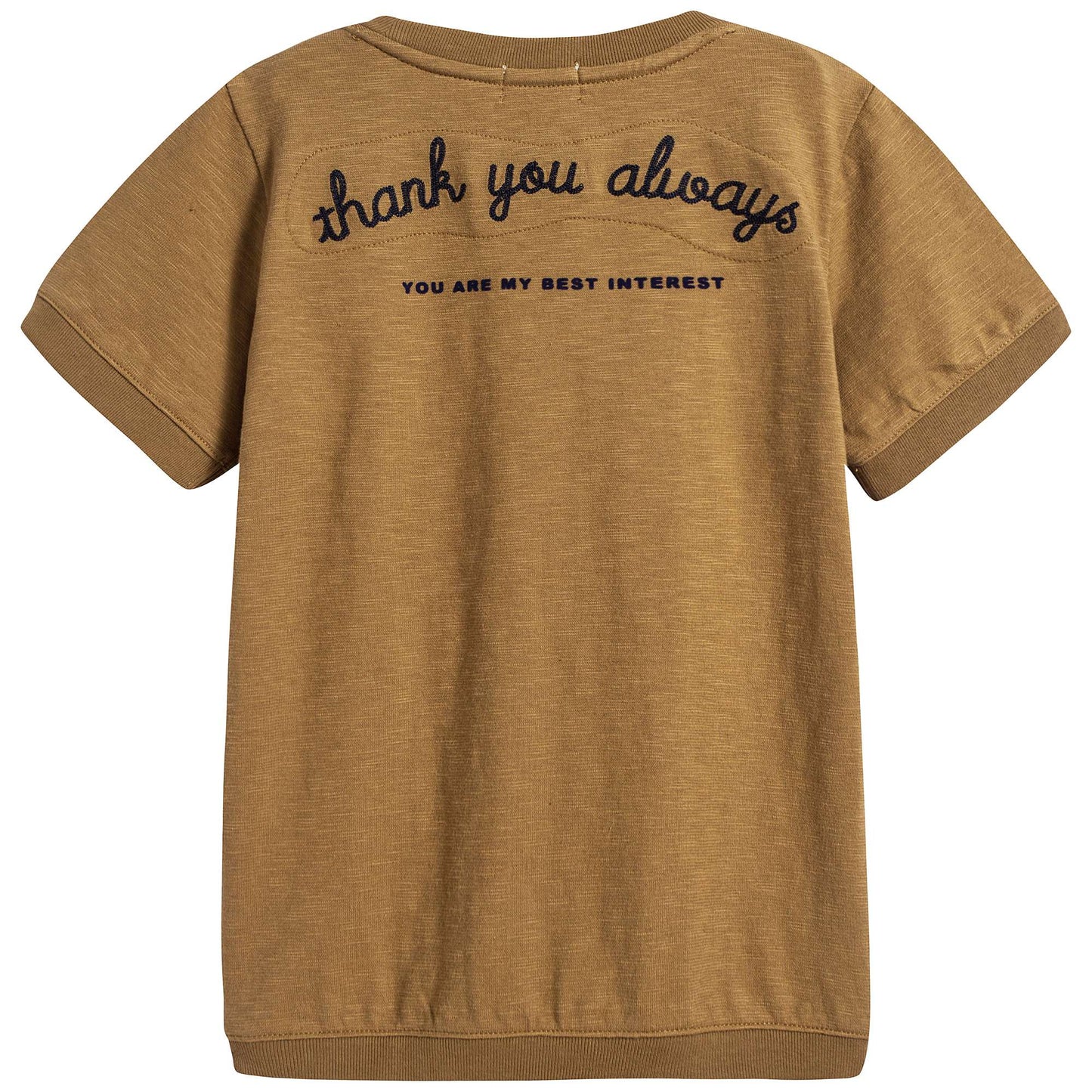 Girls Camel Cotton T-shirt