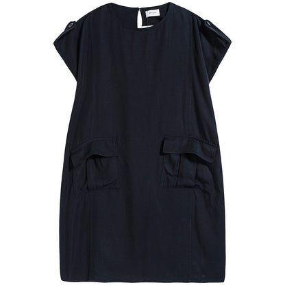 女童藏青色连衣裙