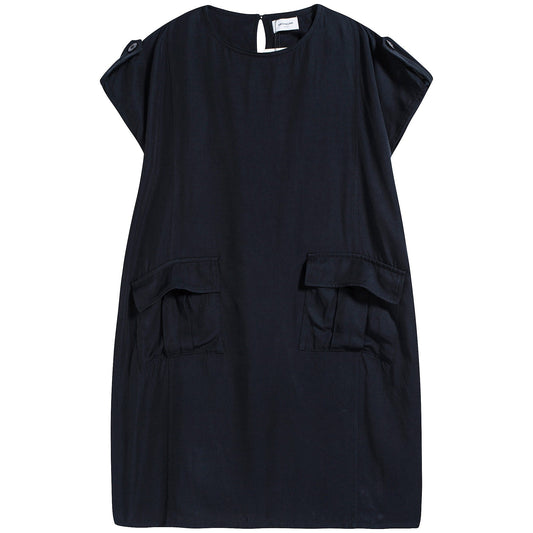 女童藏青色连衣裙