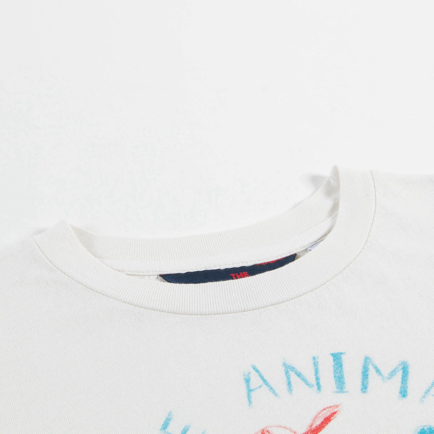 Girls  Raw  White  Dog  Cotton  T-shirt