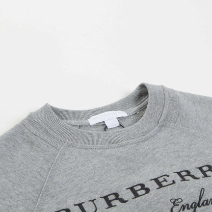 Boys & Girls Grey Melange Cotton Sweatshirt