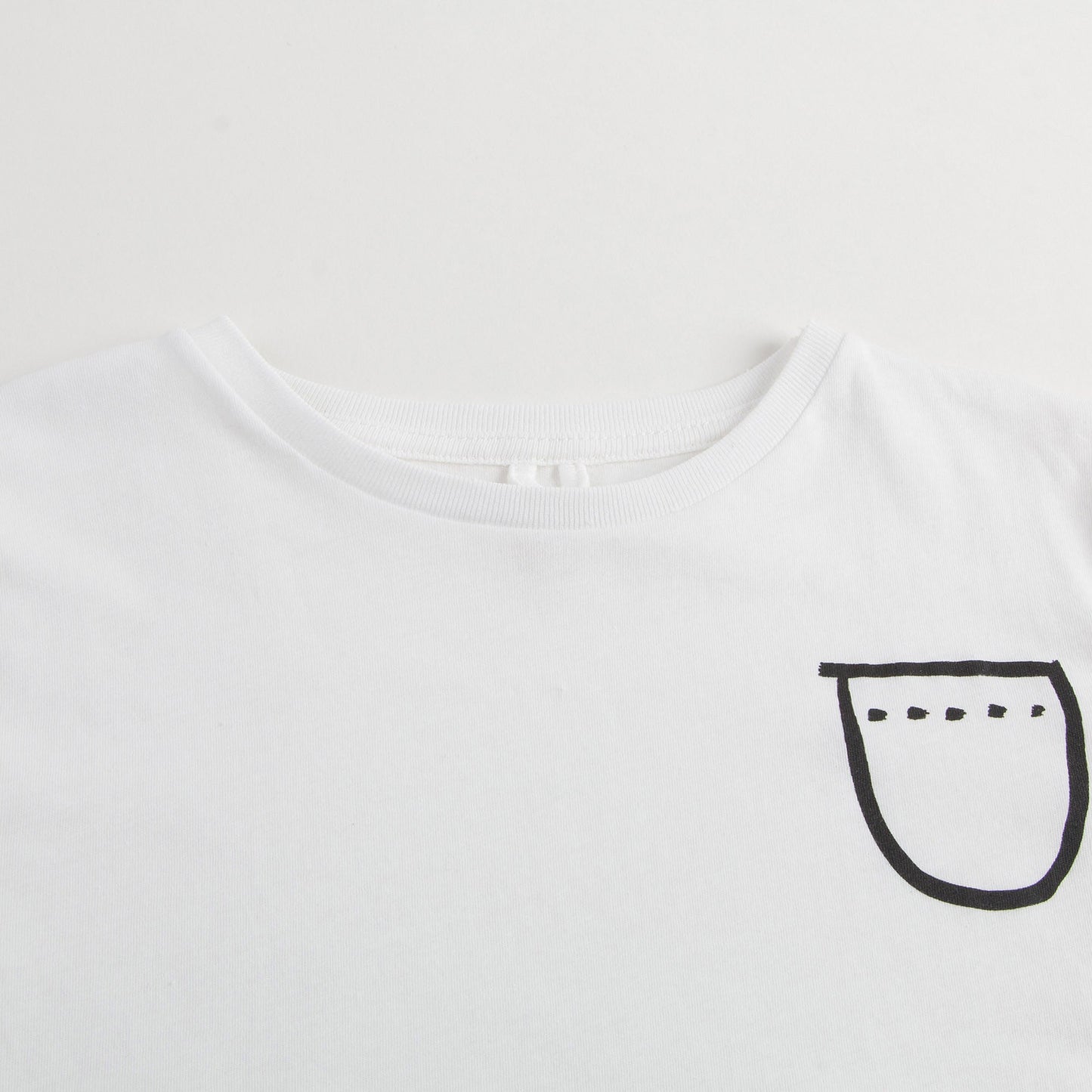 Girls White & Black Piano Print Plum T-shirt