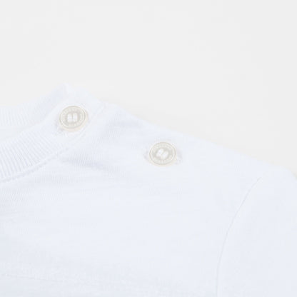 Baby  White  &  Red   Striped   Cotton   T-shirt