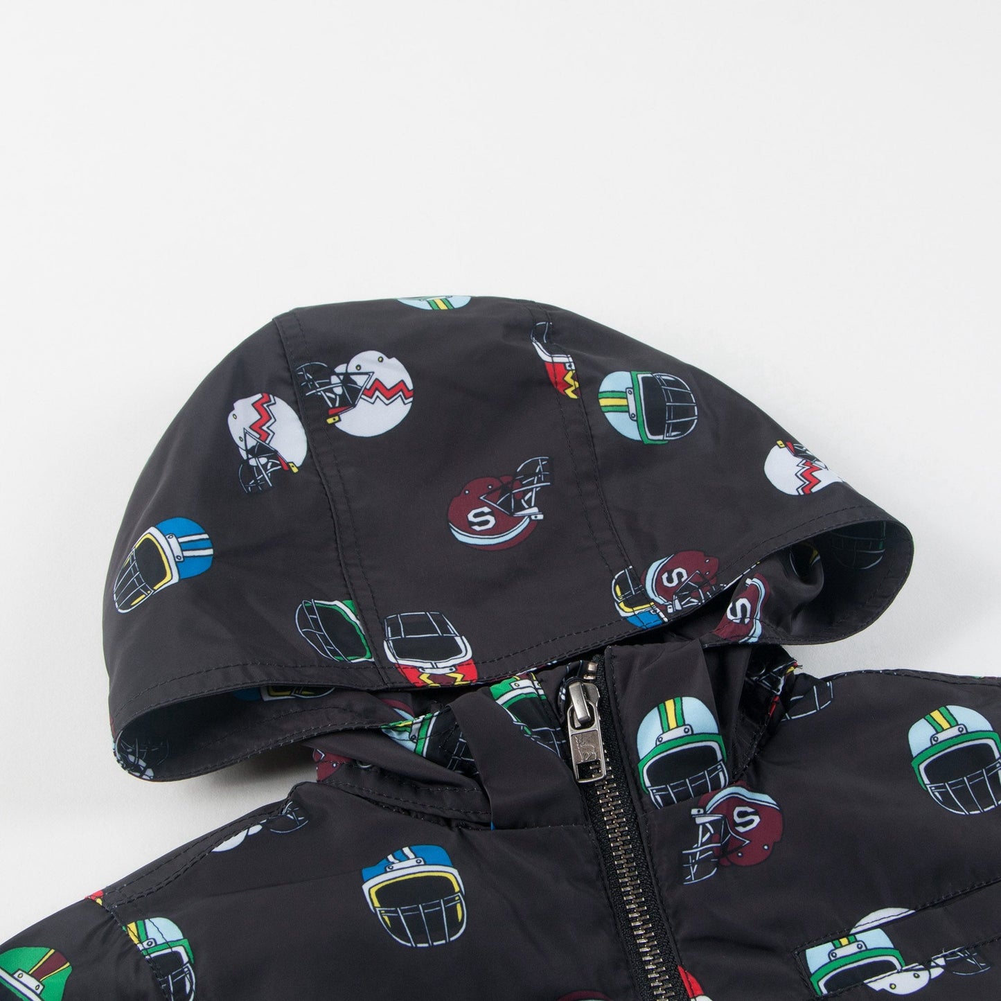 Boys Black Helmet  Parka Jackets