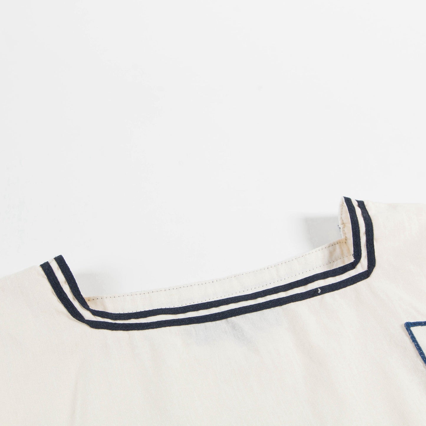 Girls Raw White Blue Logo Cotton T-shirt