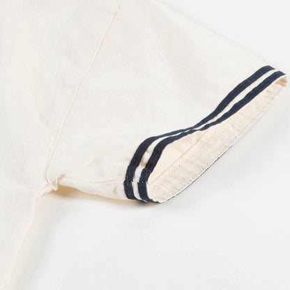 Girls Raw White Blue Logo Cotton T-shirt