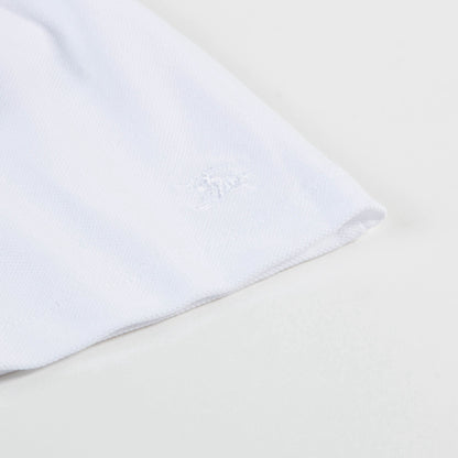 Girls White Cotton Polo Dress