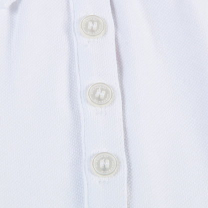 Girls White Cotton Polo Dress