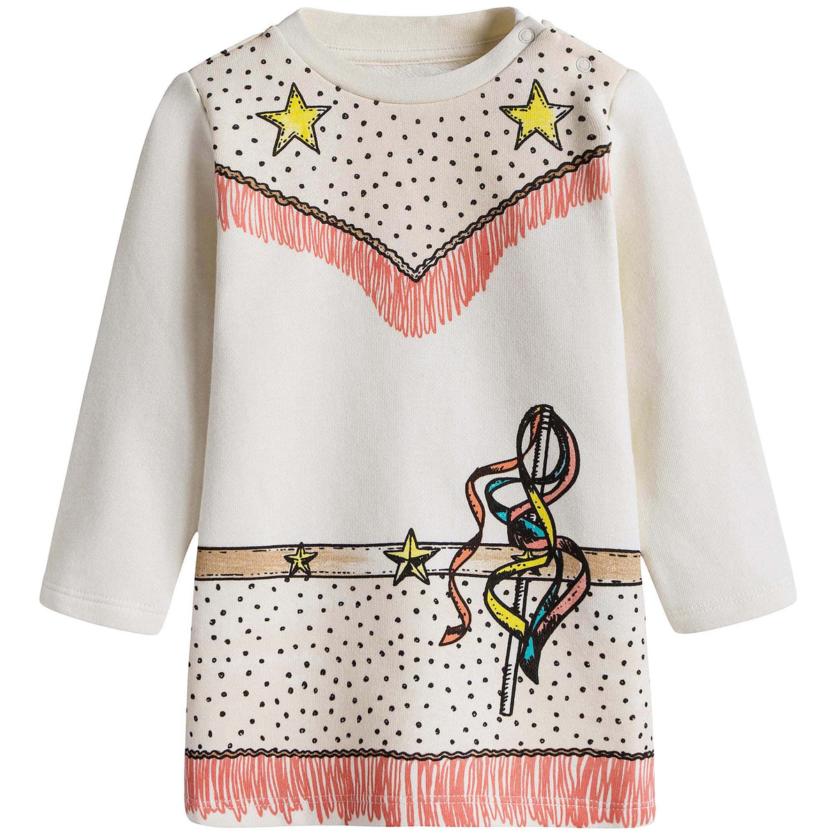 Baby Girls White Fancy Printed 'Savannah' Dress